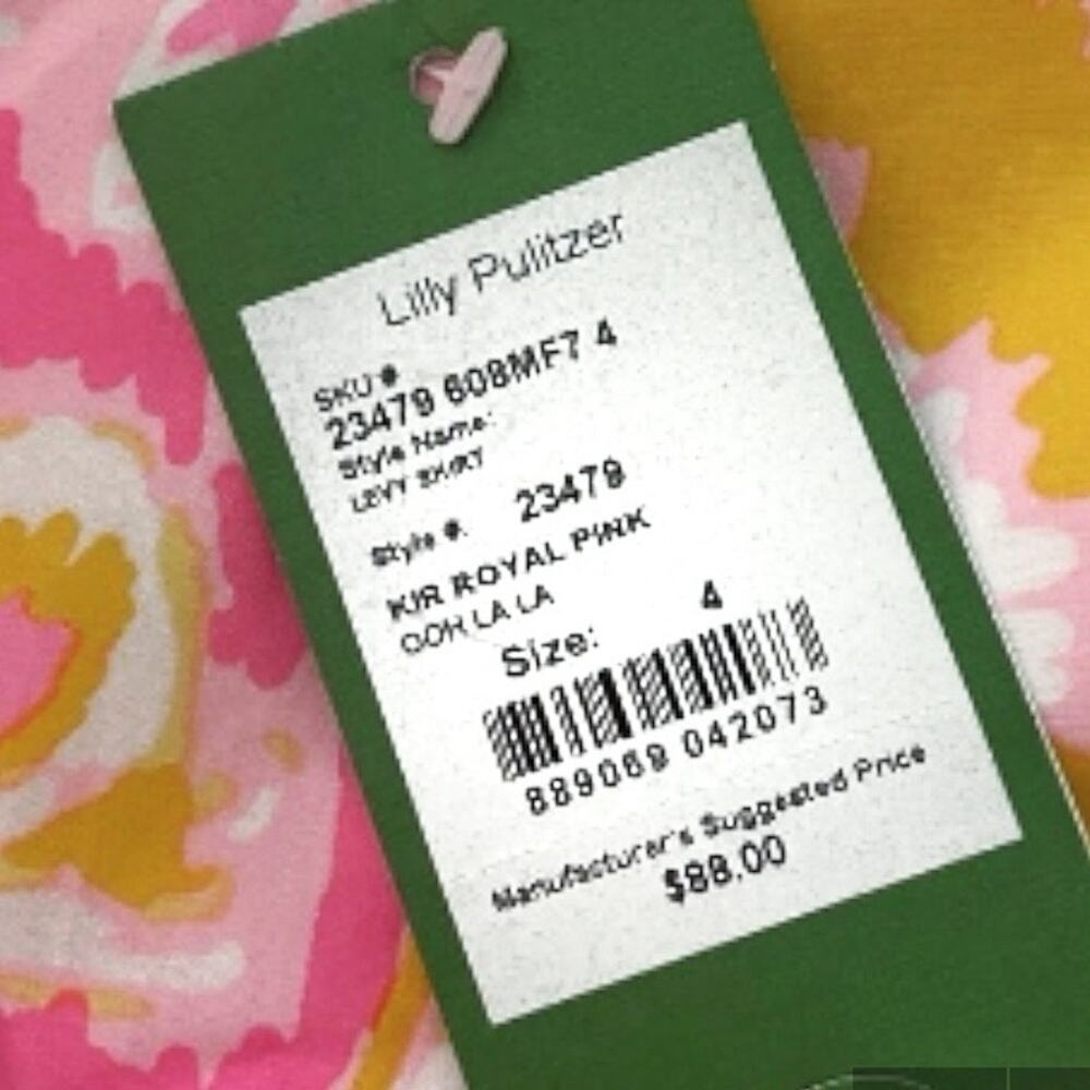 Lilly Pulitzer Levy Fit & Flare Skirt Ooh La La Kir Royal Pink Y2K Preppy Mini - Picture 15 of 15